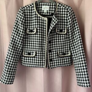Lilly Pulitzer Black and White Houndstooth Blazer